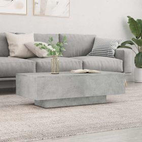 Coffee Table Concrete Grey Engineered Wood Medium Modern