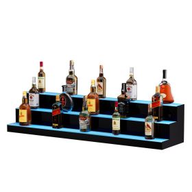 VEVOR LED Lighted Liquor Bottle Display Bar Shelf RF & App Control 48" 3-Step