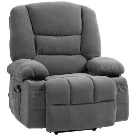Power Lift Chair, Electric Recliner Chair with Vibration Massage, Heat, Side Pockets, Quick Assembly, Charcoal Gray