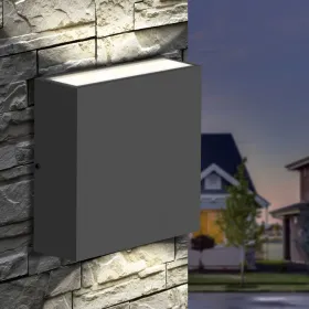 Inowel Wall Lights Outdoor Wall Sconce Waterproof Outdoor Wall Lamps Up And Down Lighting Exterior Sconces Porch Lantern 19802 (Option: Grey)