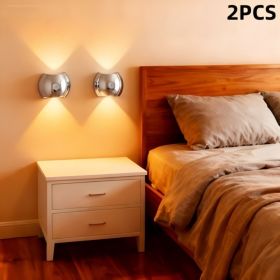 2PCS Bedroom/Living Room Lights, Motion Sensor, Luxurious Style, 60-Day Battery Life, 3 Lighting Modes, Magnetic Installation, Ideal for Stairs (Color: Silver-2PCS)